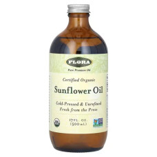 Соняшникова олія органік, Sunflower Oil Flora, 500 мл
