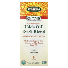 Лляна олія, Udo's Oil 3·6·9, Flora, суміш, 941 мл.
