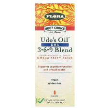 Рослинні олії + ДГК 3-6-9, Udo's Oil DHA 3-6-9 Blend Flora, 500 мл