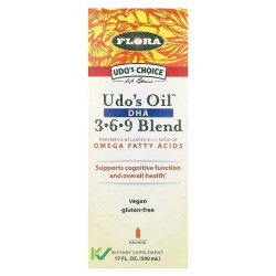 Рослинні олії + ДГК 3-6-9, Udo's Oil DHA 3-6-9 Blend Flora, 500 мл