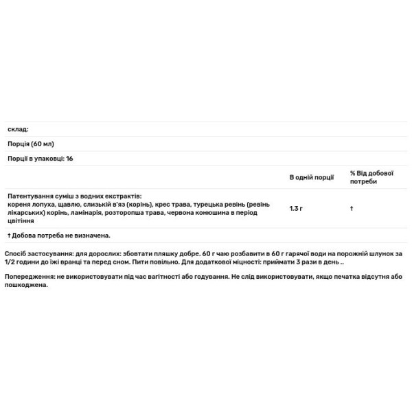 Детоксикація всього організму, трав'яна формула, Flor Essence, Flora, м'яке очищення, 63 г