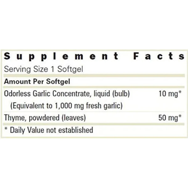 Часник і чебрець, Garlic-Thyme, Forever Living, 100 гелевих капсул