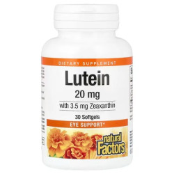 Лютеин 20 мг, Natural Factors Lutein, 30 гелевых капсул