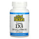 Вітамін D3, Vitamin D3, Natural Factors, 125 мкг (5000 МО), 240 гелевих капсул