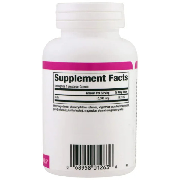 Биотин, Biotin, Natural Factors, 10000 мкг, 60 капсул