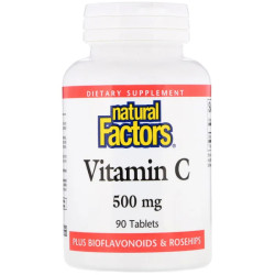 Вітамін С 500 мг, Vitamin C, Natural Factors, 90 таблеток
