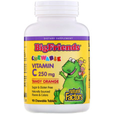 Вітамін С для дітей (апельсин), Chewable Vitamin C, Natural Factors, 250 мг, 90 штук