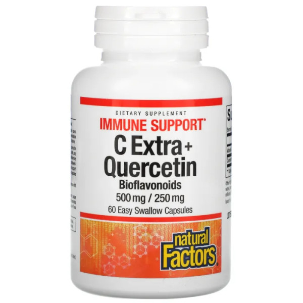 Вітамін С + кверцетин, C Extra + Quercetin, Natural Factors, 60 капсул
