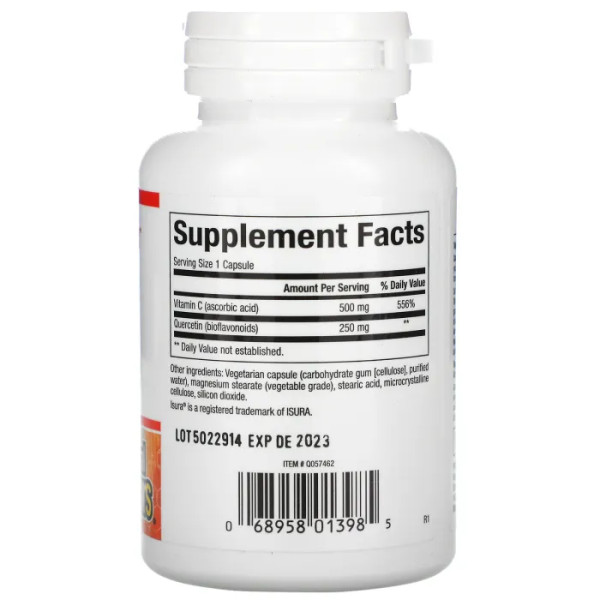Вітамін С + кверцетин, C Extra + Quercetin, Natural Factors, 60 капсул