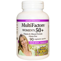 Витамины для женщин 50+, MultiFactors Natural Factors, 90 капсул
