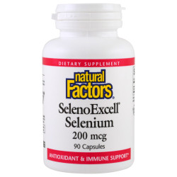 Селен 200 мкг, Natural Factors SelenoExcell, 90 капсул