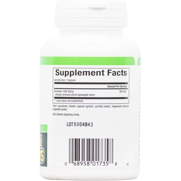Бромелайн, Bromelain, Natural Factors, 500 мг, 90 капсул
