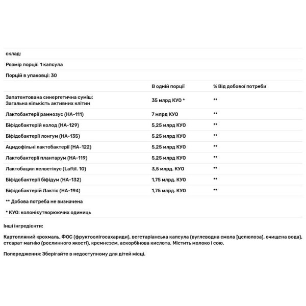 Пробіотик, Ultimate Probiotic, Senior's, Natural Factors, 35 млрд. КУО, 30 капсул