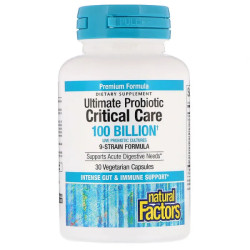 Пробиотик 100 млрд КОЕ, Natural Factors Ultimate Probiotic Critical Care, 30 капсул