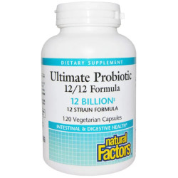 Пробіотики 12/12, Natural Factors Ultimate Probiotic, 120 капсул