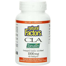 CLA 1000 мг, Natural Factors CLA, 60 гелевих капсул