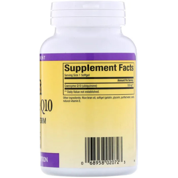 Коэнзим Q10 (Coenzyme Q10), Natural Factors, 100 мг, 120 капсул
