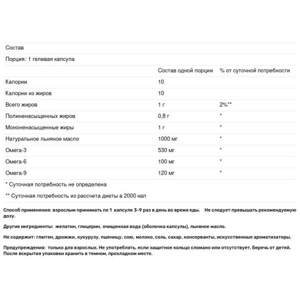 Лляне олія, Flaxseed Oil, Natural Factors, 1000 мг, 360 гелевих капсул