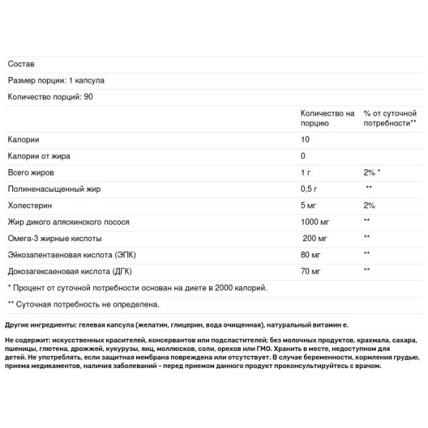 Масло дикого аляскинского лосося, Wild Alaskan Salmon Oil, Natural Factors, 1000 мг, 90 капсул