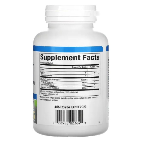 Олія вечірньої примули, Ultra Prim, Natural Factors, 1000 мг, 90 гелевих капсул