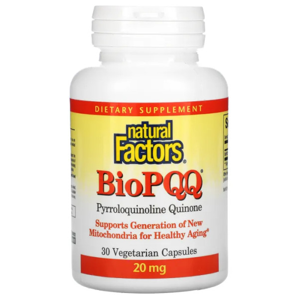 Пірролохінолінхінон, BioPQQ, Natural Factors, 20 мг, 30 капсул