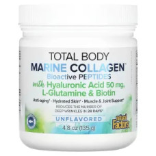 Морський колаген, біоактивні пептиди, без смаку Total Body Marine Collagen Natural Factors, 135 г