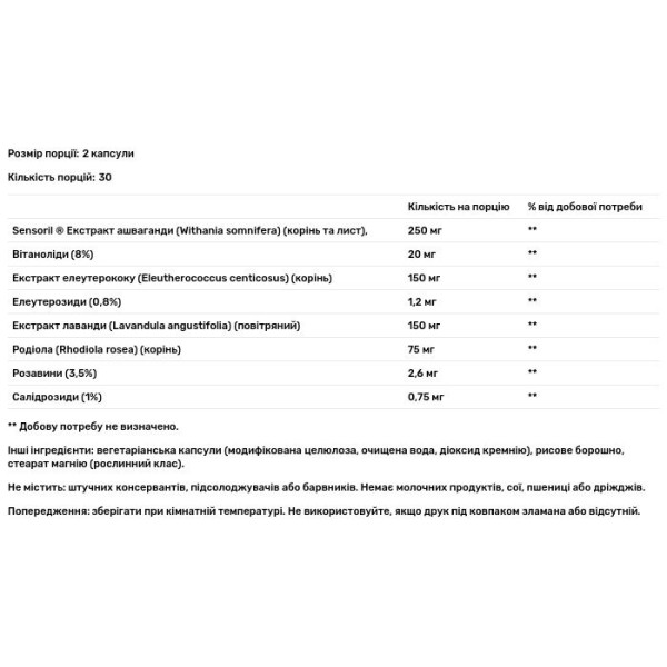 Підтримка надниркових залоз, Adrenal Serenity, Natural Factors, стрес-розслаблення, 60 вегетаріанських капсул