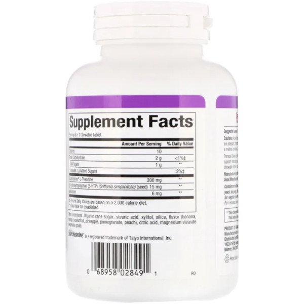 Формула для сну, Stress-Relax Tranquil Sleep, Natural Factors, 60 жувальних таблеток