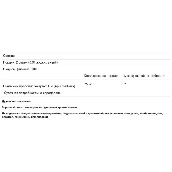 Спрей для горла (прополіс), Throat Spray, Natural Factors, 30 мл.