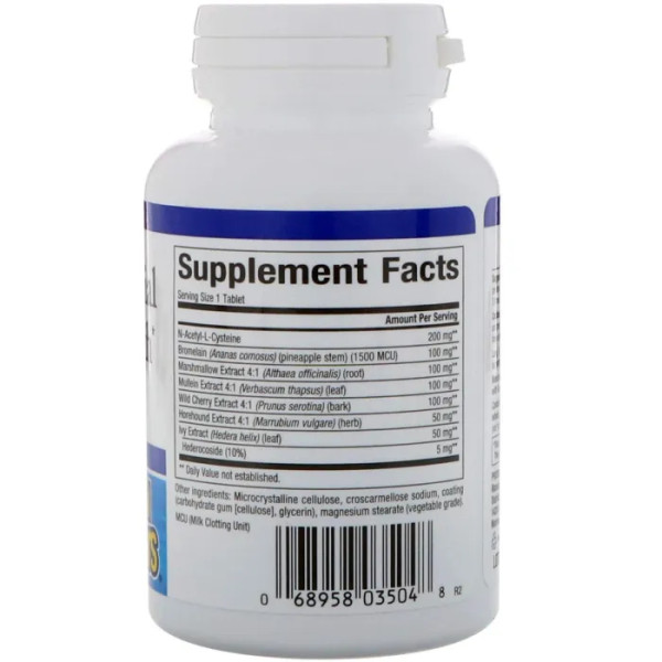 Поддержка легких и бронхов, Lung, Natural Factors, 45 таблеток