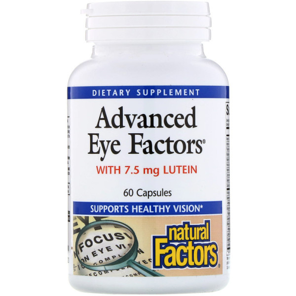 Вітаміни для очей з лютеїном, Eye Factors, Natural Factors, 60 капсул