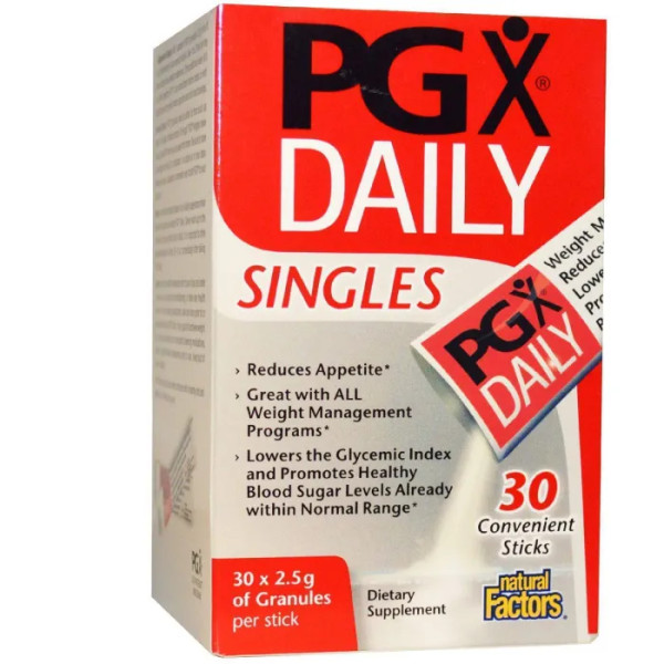 PGX (поліглікомплекс), Natural Factors, неароматизовані гранули, 30 пакетів по 2,5 г