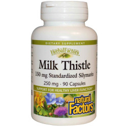Розторопша 250 мг, Natural Factors Milk Thistle, 90 капсул