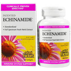 Ехинацея (Echinamide), Natural Factors, 60 капсул