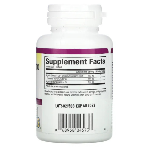 Олія орегано, Oil Of Oregano, Natural Factors, 180 мг, 30 гелевих капсул