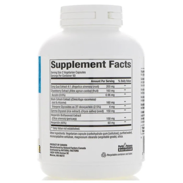 Вітаміни при менопаузі, Menopause Formula, Natural Factors, 180 капсул