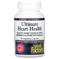 Поддержка сердца, Natural Factors Ultimate Heart Health, 90 вегетарианских капсул
