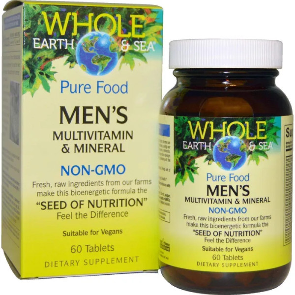 Вітаміни та мінерали для чоловіків, Mens Multivitamin & Mineral, Natural Factors, 60 таблеток