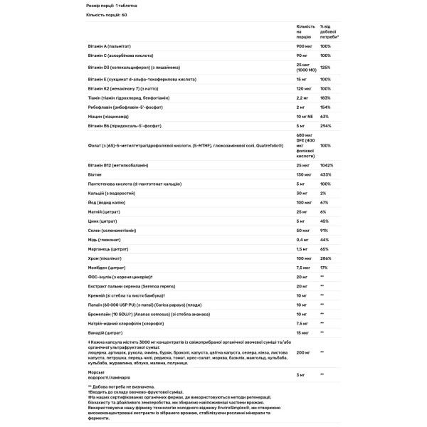 Мультивітаміни для чоловіків 50+, Whole Earth & Sea, Natural Factors, 60 вегетаріанських капсул