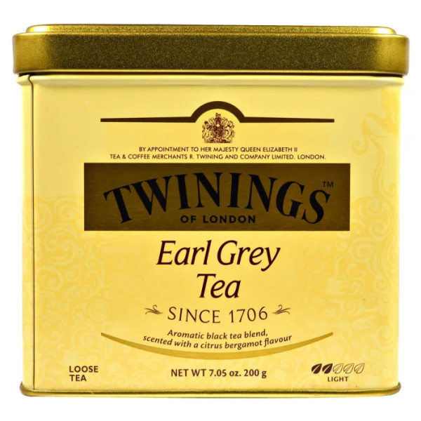 Чай Ерл Грей, Earl Grey Tea, Twinings, легкий, заварний, 200 г