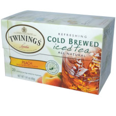 Чай чорний з персиком (холодне заварювання), Twinings Black Tea, 20 пак.(40 г.)