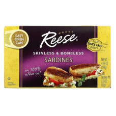 Сардини філе в оливковій олії, без шкіри та кісток, Reese Sardines, 124 г