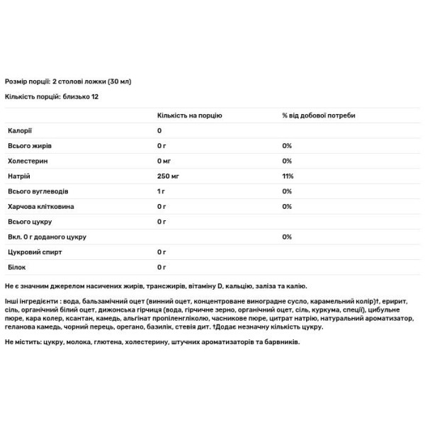 Бальзамічний оцет, Balsamic Vinaigrette, Walden Farms, 355 мл