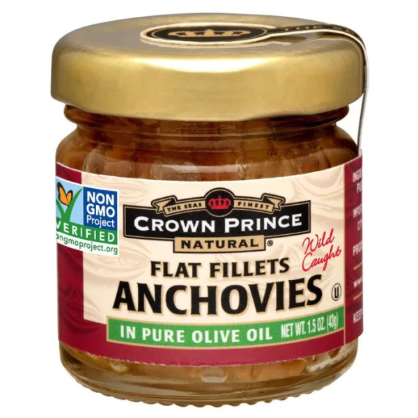 Філе анчоусів, Anchovies Fillets, Crown Prince Natural, в оливковій олії, 43 г