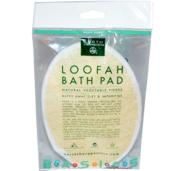 Мочалка для душа з люфи, Earth Therapeutics Loofah Bath Pad, 1 шт.