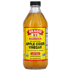 Яблучний оцет, органік, з оцтовою маткою, нефільтрований, Bragg Apple Cider, 473 мл