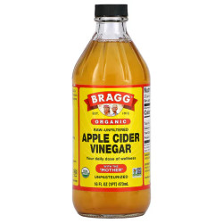 Яблучний оцет, органік, з оцтовою маткою, нефільтрований, Bragg Apple Cider, 473 мл