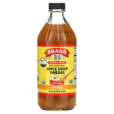 Яблучний оцет, органічний, з медом, Bragg Organic Apple Cider, 473 мл