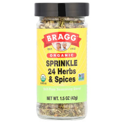 Приправа Sprinkle 24 Herbs & Spices Bragg, органічна, універсальна, без солі, 42 г