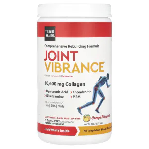 Підтримка здорової функції суглобів Joint Vibrance, Version 5.0, Vibrant Health, апельсин-ананас, 388,5 г
